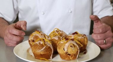 Cranberry, Orange and Cardamom Brioche Buns, Mark Tilling