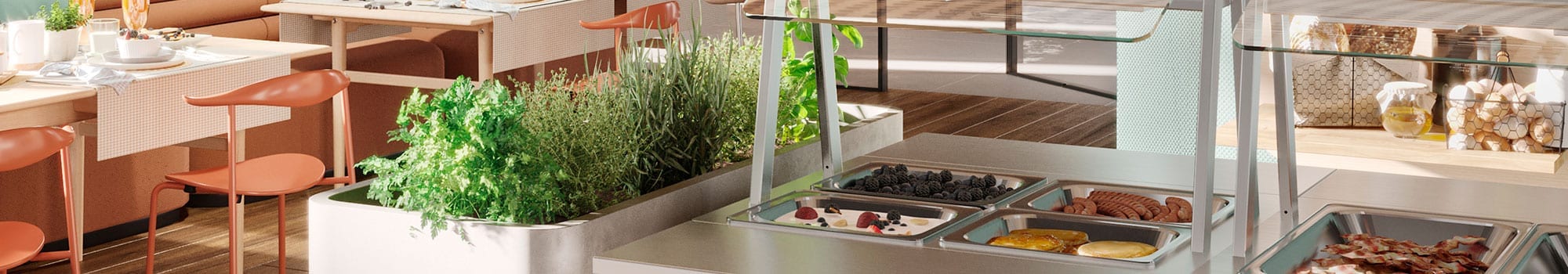 MODULAR SERIES Buffets para desayunos con frío y calor