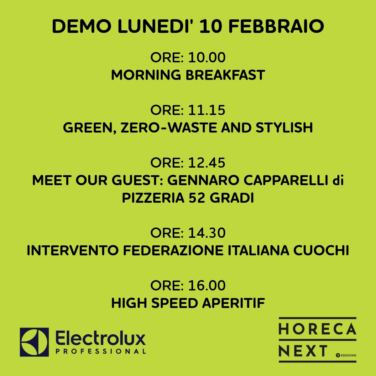 Horeca Next 2025_demo lunedì 10 febbraio