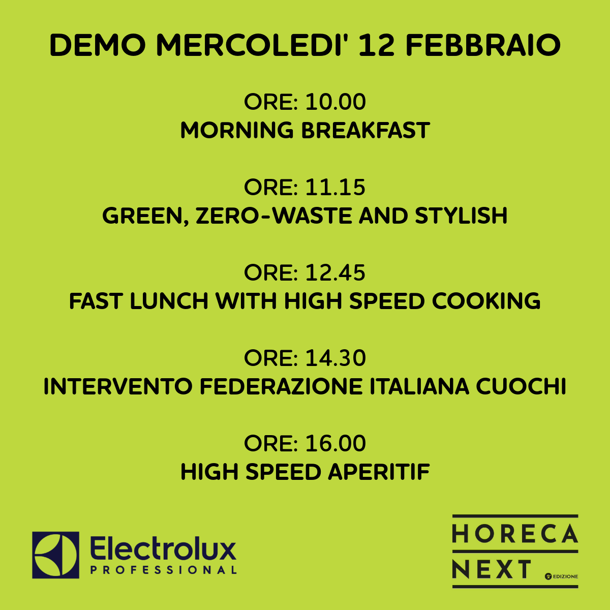 Horeca Next 2025_demo mercoledì 12 febbraio