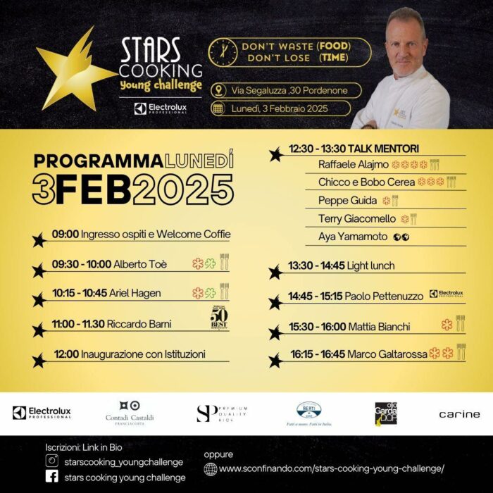 Programma STARS COOKING YOUNG CHALLENGE 2025