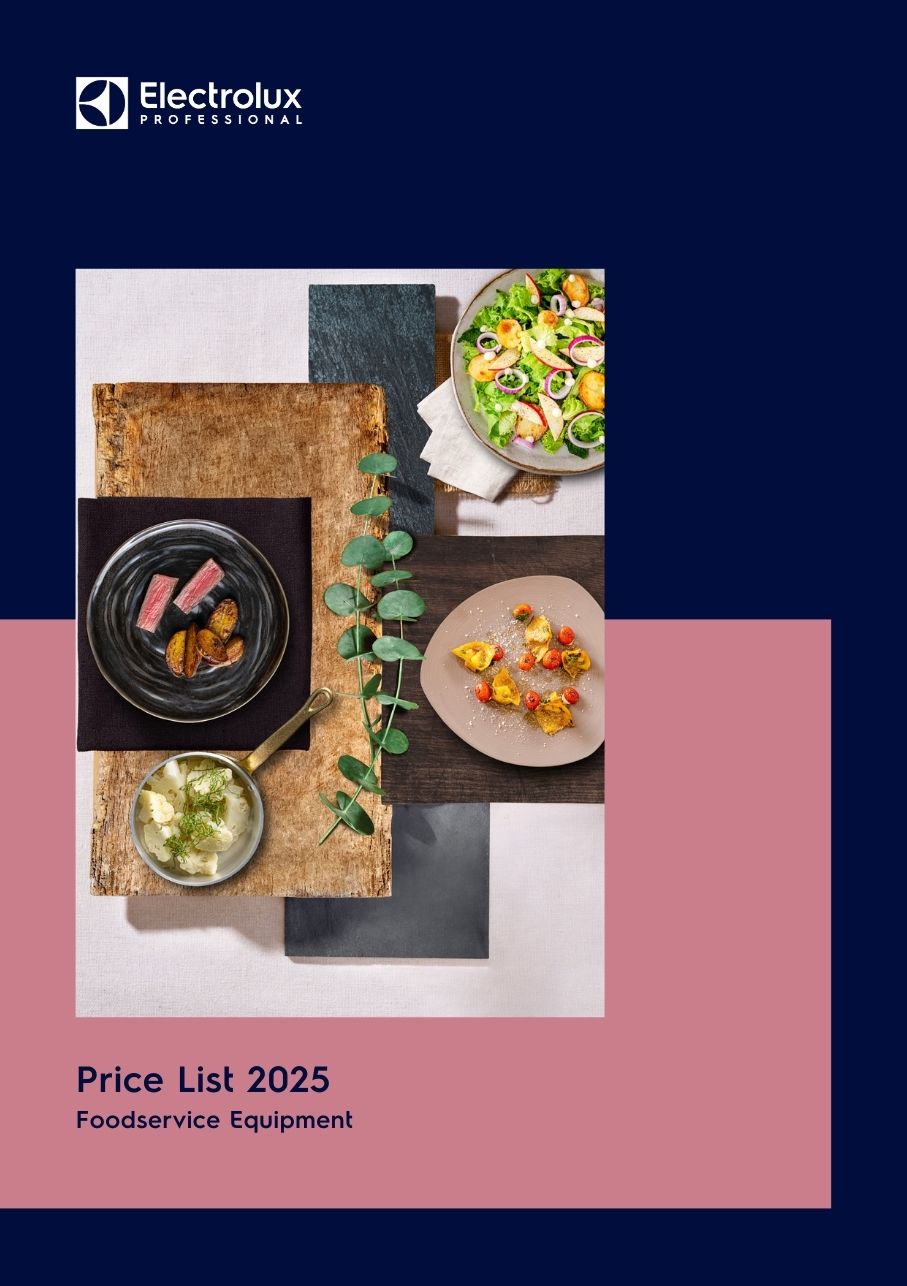 2025 Electrolux Professional Foodservice Price List Cover